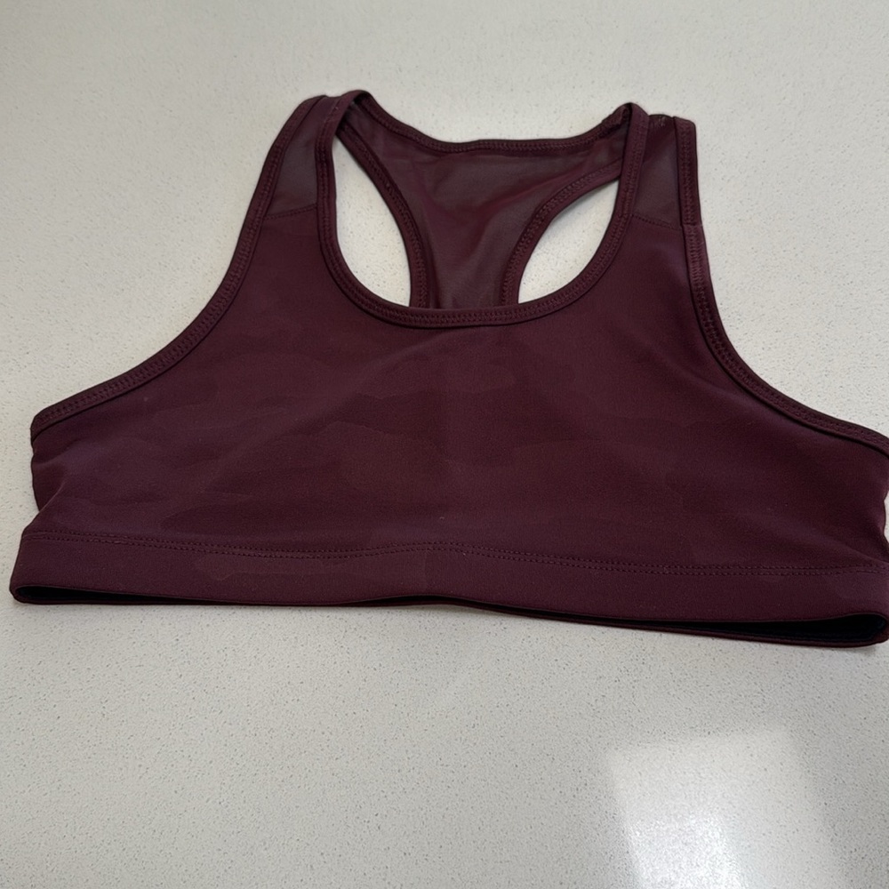 NEW Girls Camo Burgundy Sports Bra